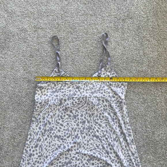 Y2K Babydoll Leopard Polka Dot Gray & White Cami Mini Dress M - Picture 7 of 8